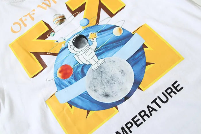 OFF WHITE SHIRT - ROTATING PLANETS