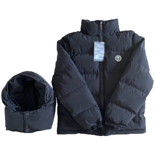 DETACHABLE HOOD PUFFER – BLACK