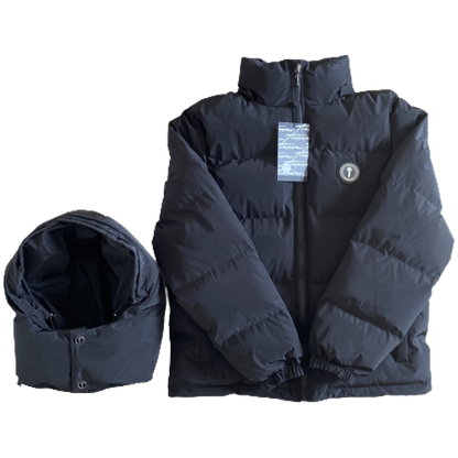 DETACHABLE HOOD PUFFER – BLACK