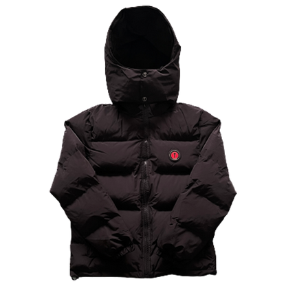 PUFFER DETACHABLE HOOD – BLACK RED