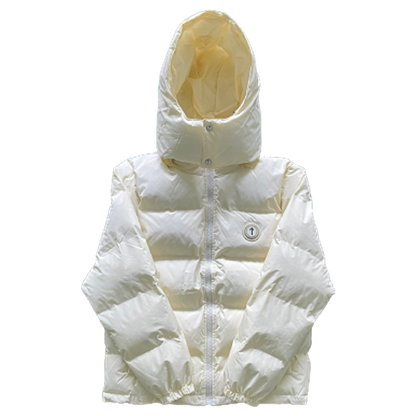 PUFFER DETACHABLE HOOD – CREAM