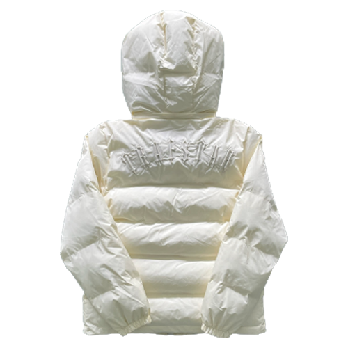 PUFFER DETACHABLE HOOD – CREAM