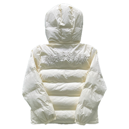 PUFFER DETACHABLE HOOD – CREAM