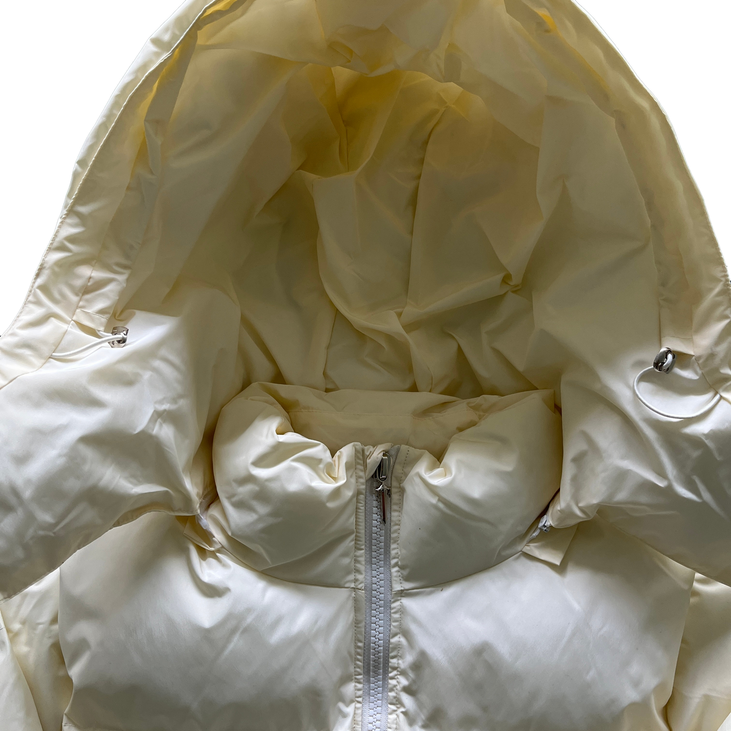 PUFFER DETACHABLE HOOD – CREAM