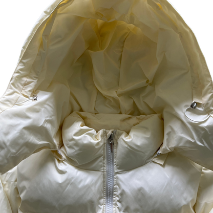 PUFFER DETACHABLE HOOD – CREAM