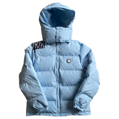 PUFFER DETACHABLE HOOD – ICE BLUE