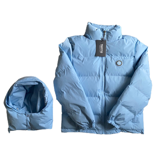 PUFFER DETACHABLE HOOD – ICE BLUE