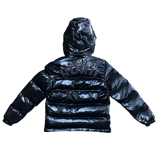 DETACHABLE HOOD PUFFER – SHINY BLACK