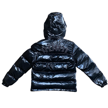 DETACHABLE HOOD PUFFER – SHINY BLACK