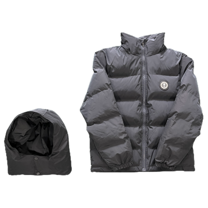 PUFFER DETACHABLE HOOD – STONE