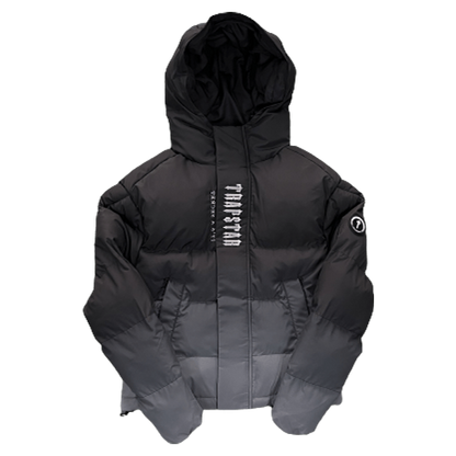 PUFFER T HOOD - BLACK GRAY