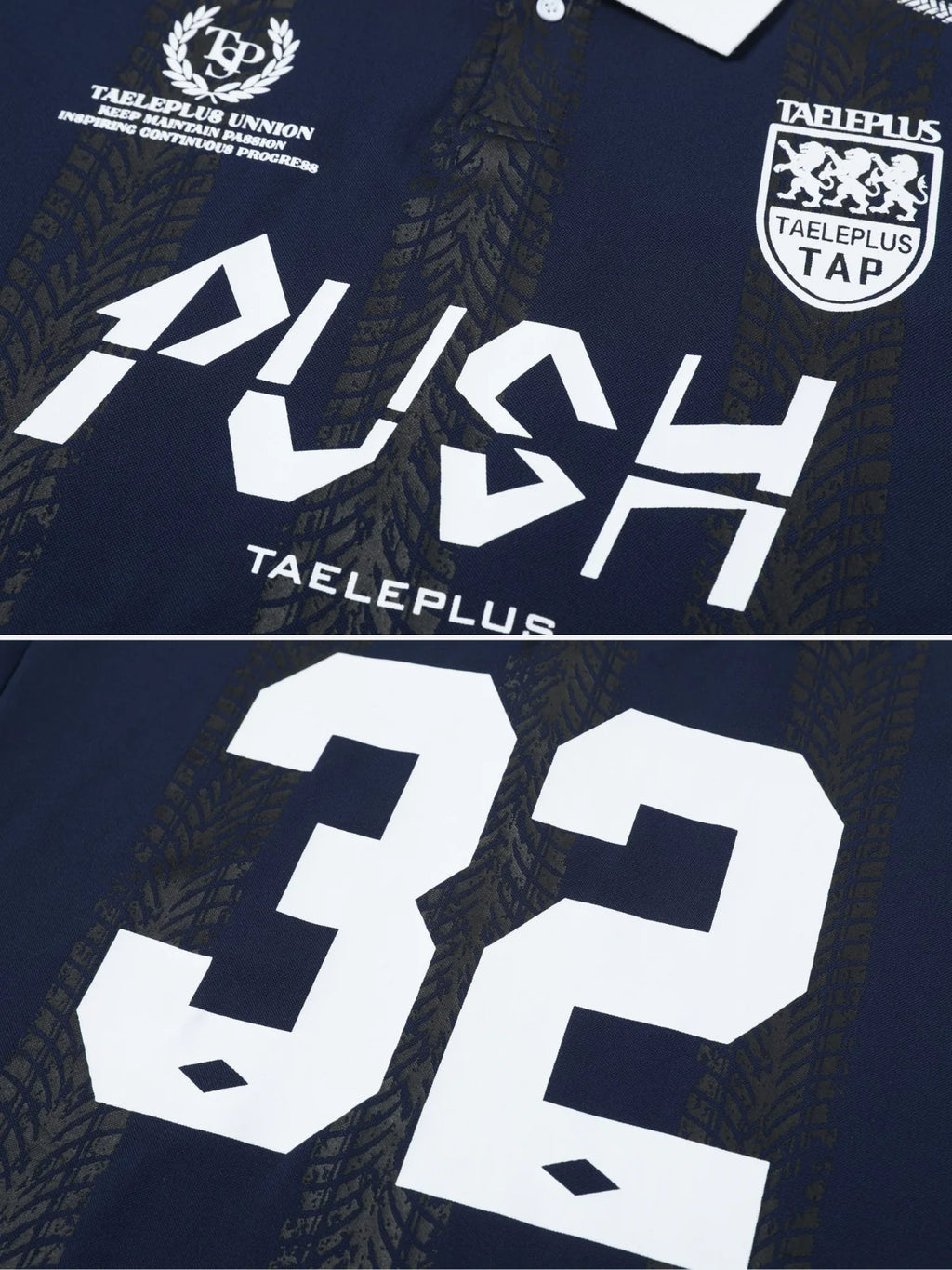 Push Blue Polo T-Shirt