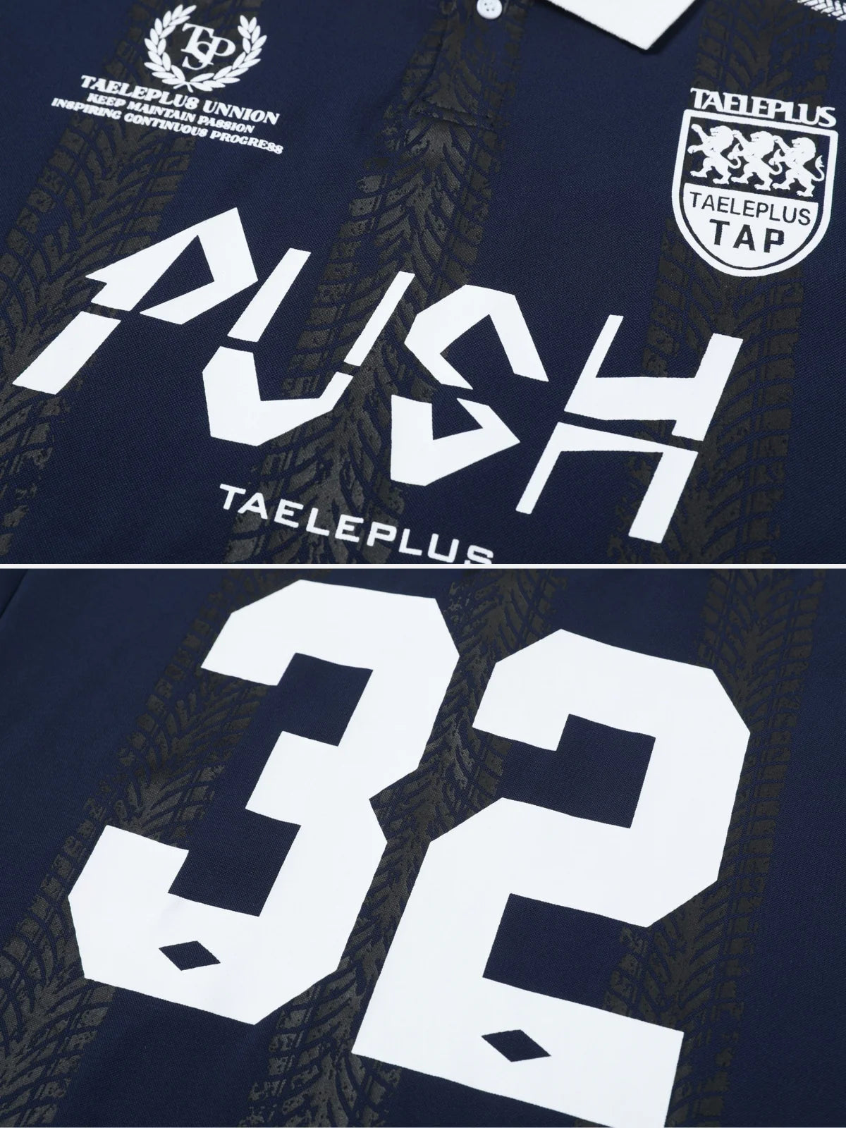 Push Blue Polo T-Shirt