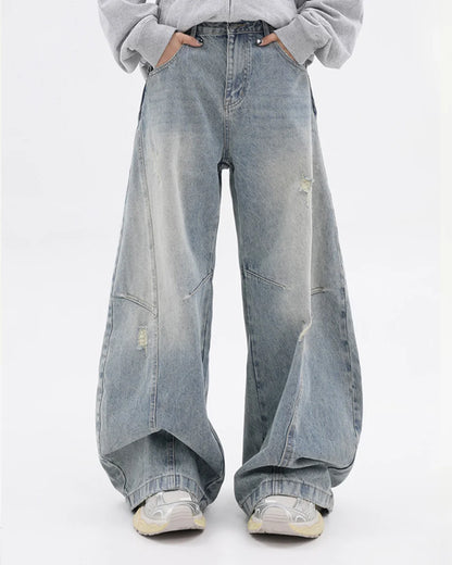 RIPPED ACID BAGGY JEANS
