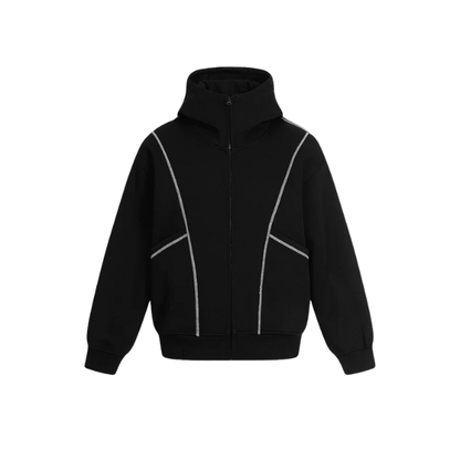 Reflective Layer Black Hoodie