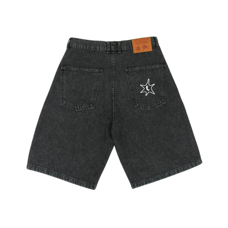 Ripple Letter Shorts Jeans