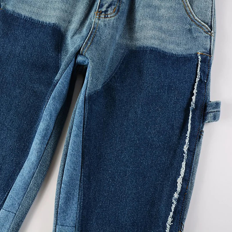 Blue Patched Jeans