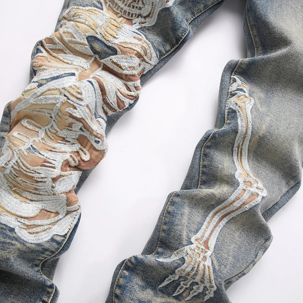 Skull Boot Flare Jeans