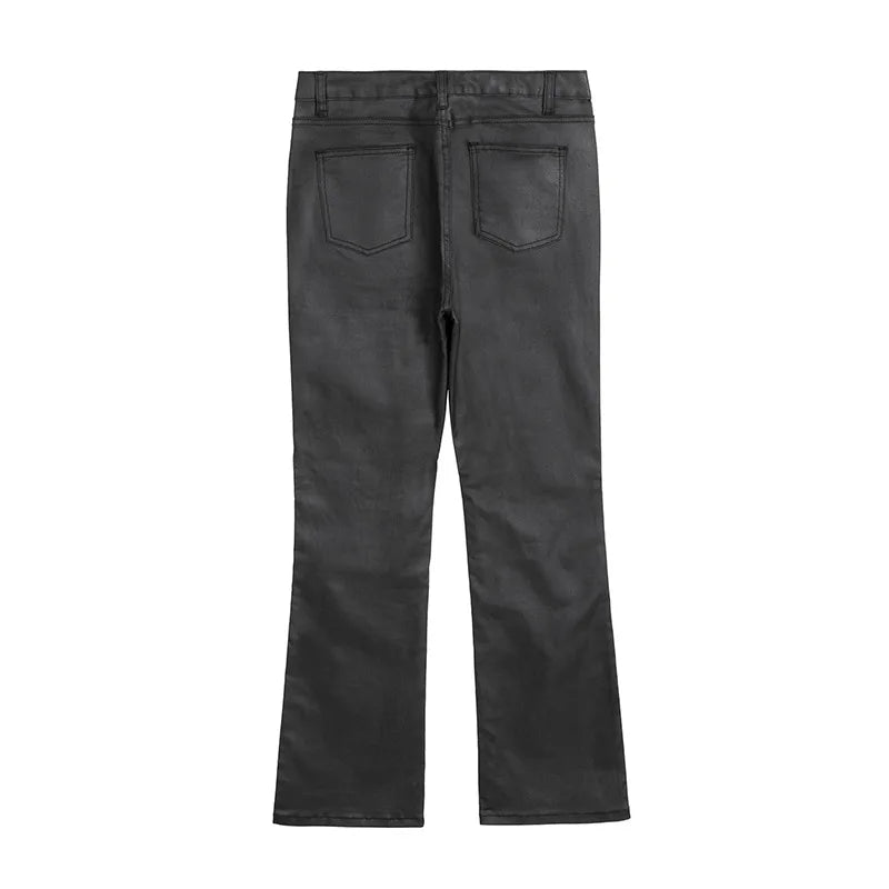 Waxed Black Jeans