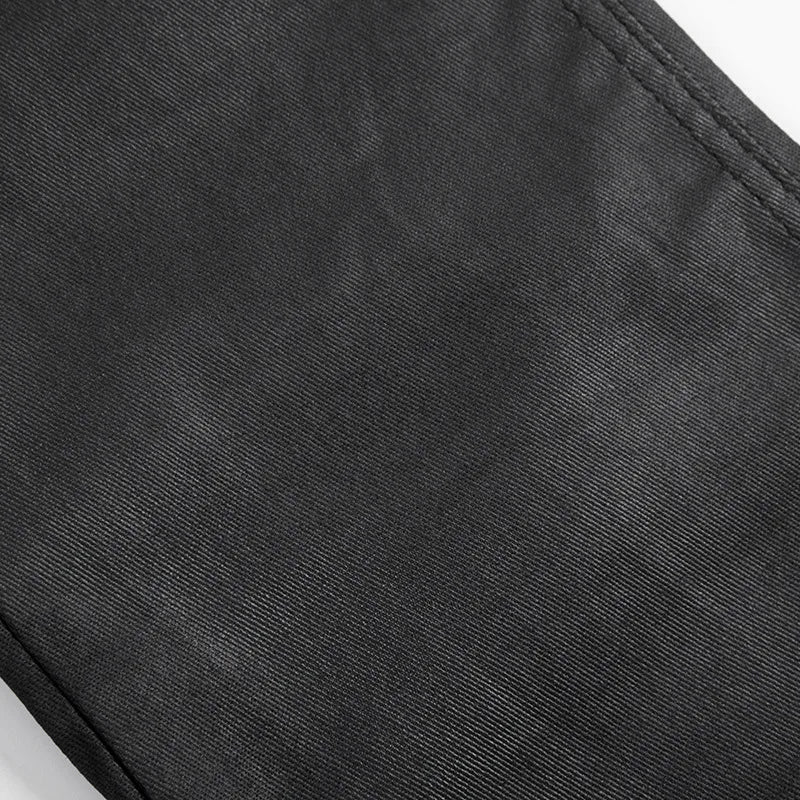 Waxed Black Jeans