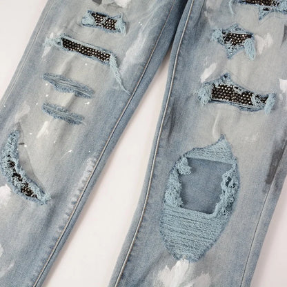 Stained Light Jeans