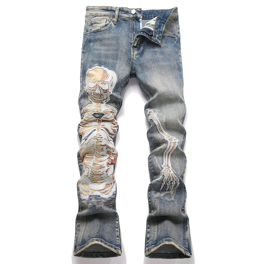 Skull Boot Flare Jeans