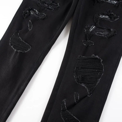 Black Snake Skin Jeans