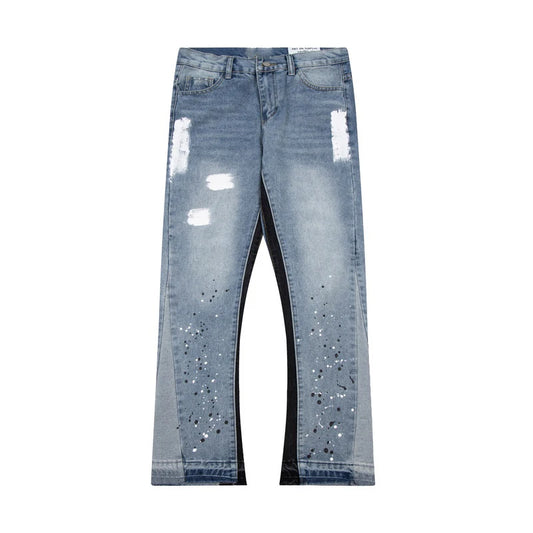 Stain Paint Flare Jeans