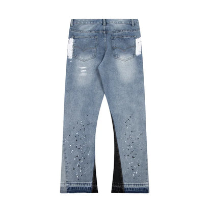 Stain Paint Flare Jeans