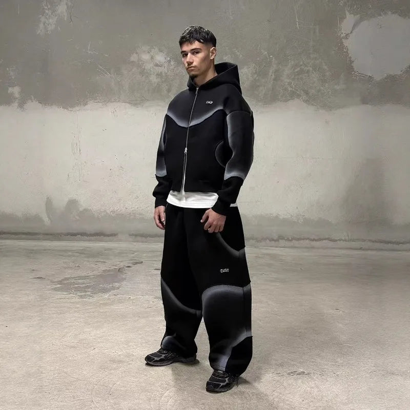 Black Wave Fading Hoodie