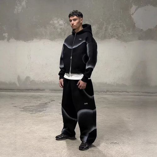 Black Wave Fading Hoodie