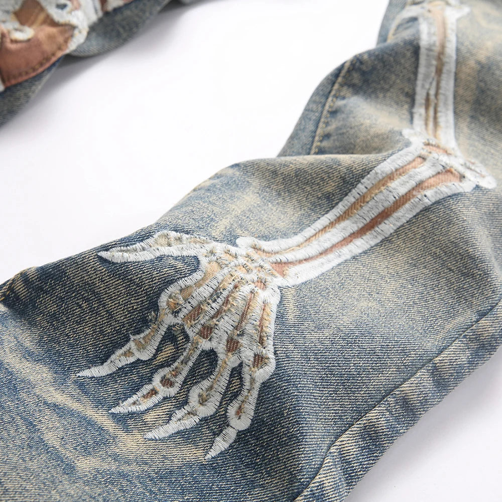 Skull Boot Flare Jeans