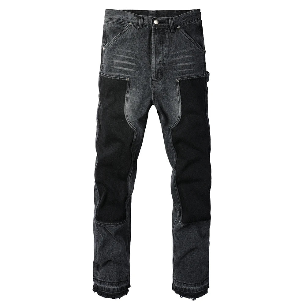 Dark Patched Jeans