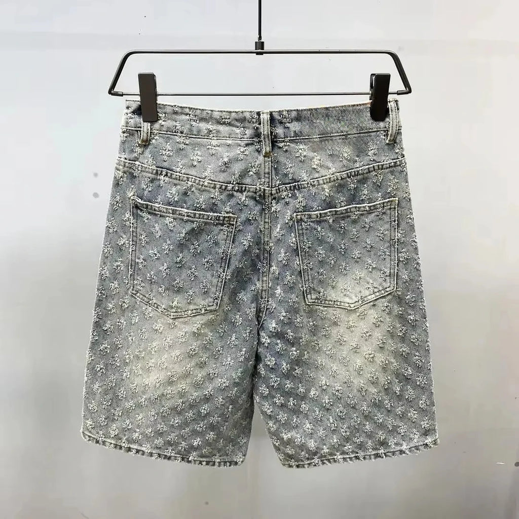 Ripped Rain Shorts Jeans