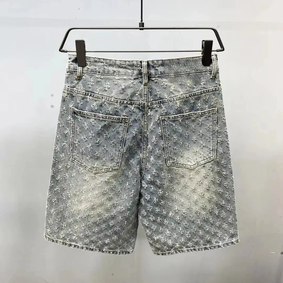 Ripped Rain Shorts Jeans