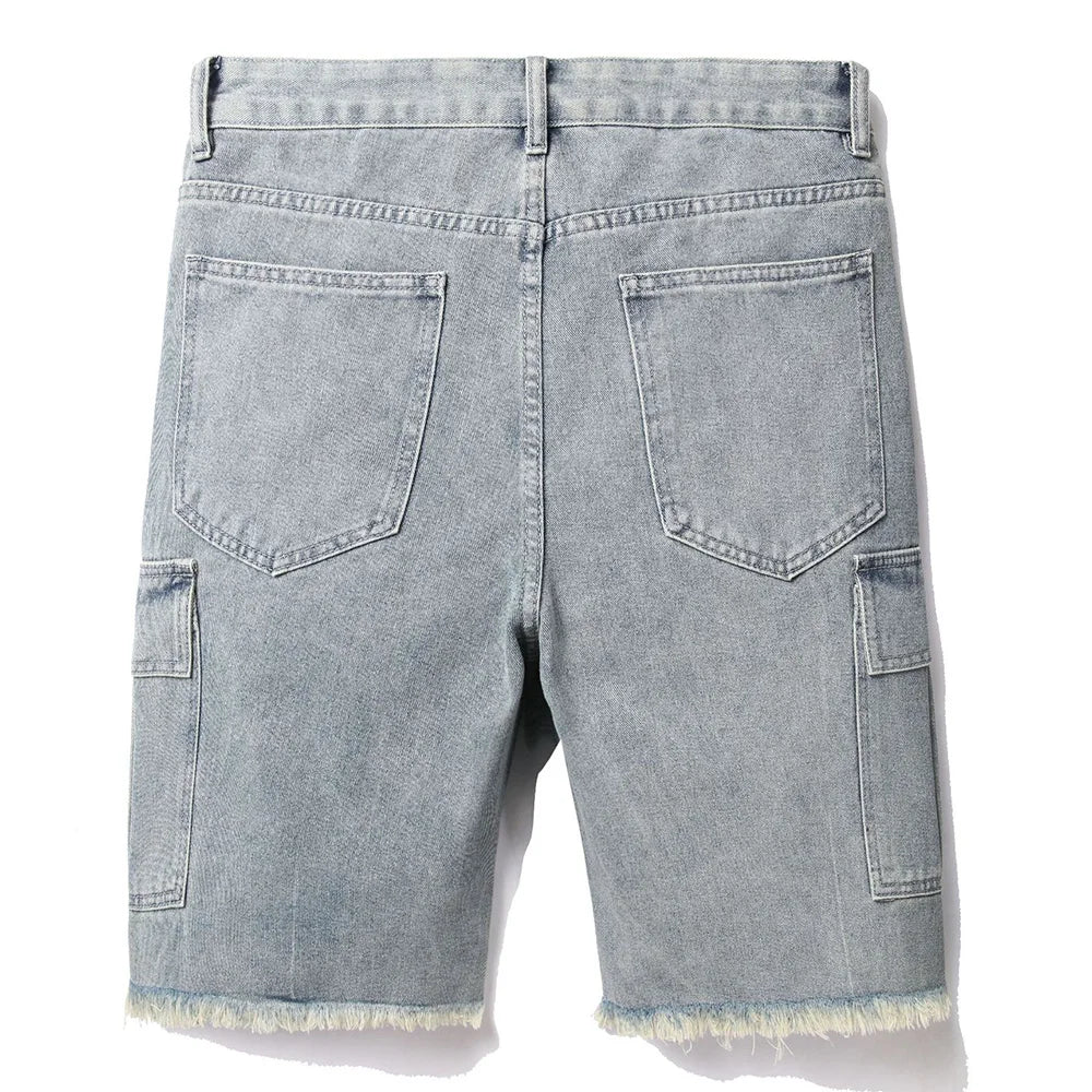 Ripped Grey Shorts Jeans