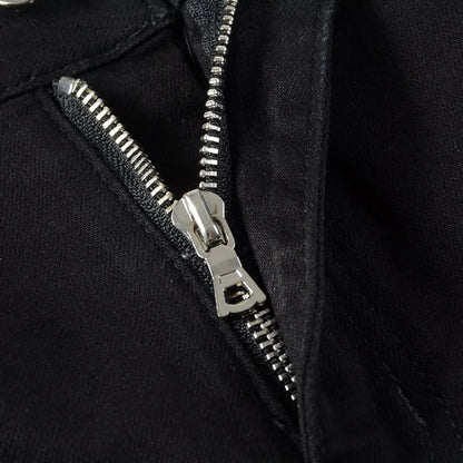 Black Quartz Leather Jeans