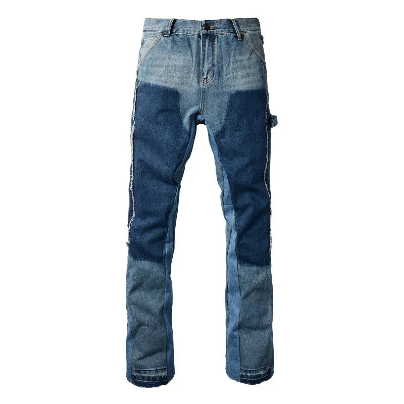 Blue Patched Jeans
