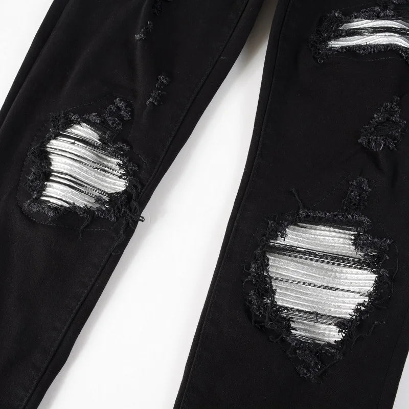 Black Quartz Leather Jeans