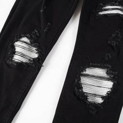 Black Quartz Leather Jeans