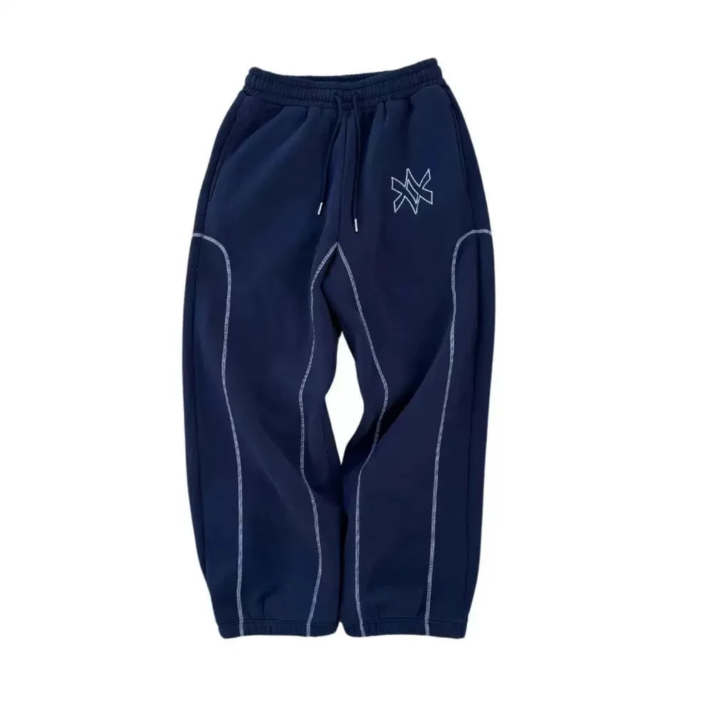 Hood Engraved Blue Hoodie