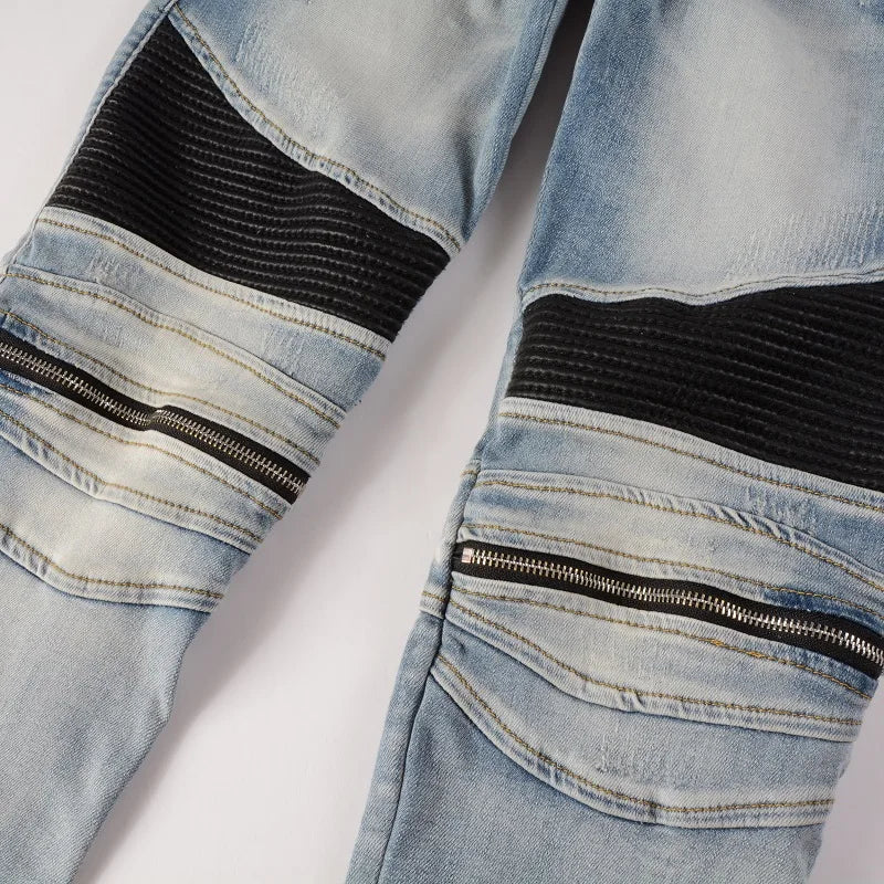 Biker Strap Jeans