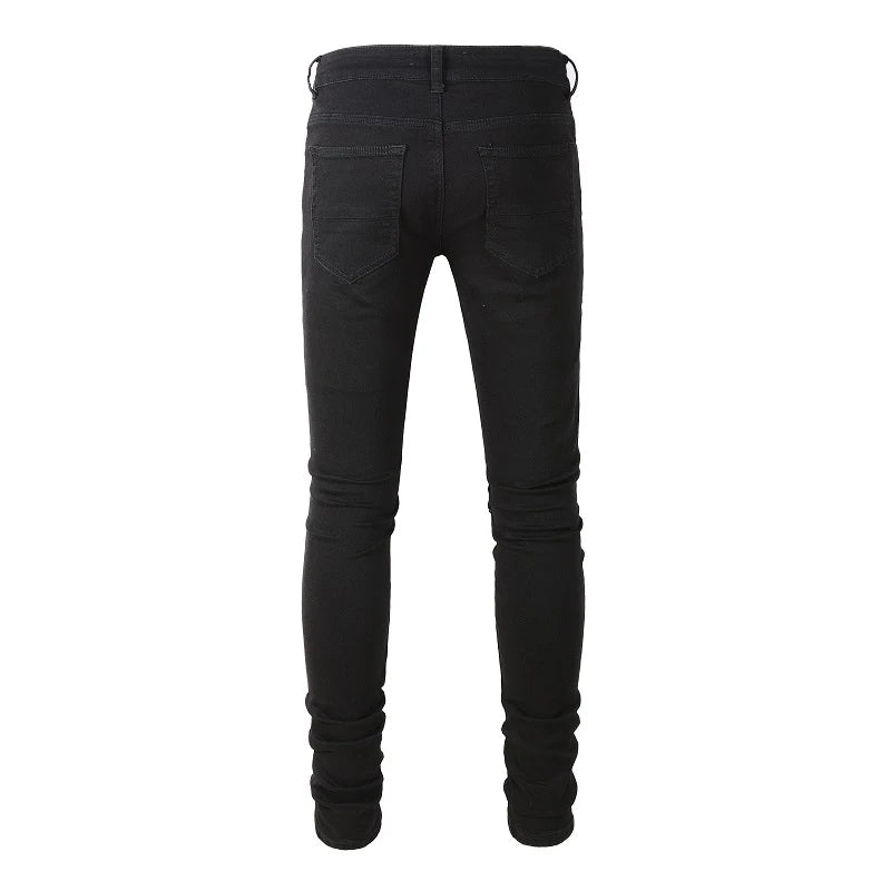 Black Quartz Leather Jeans
