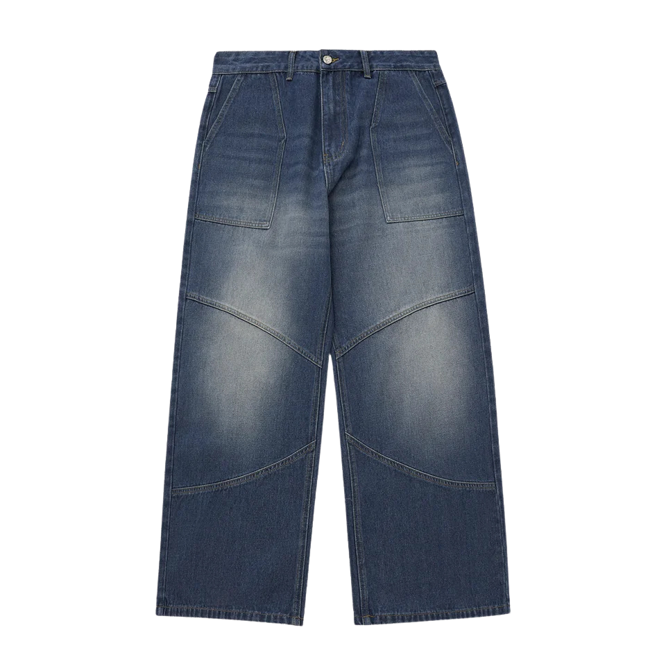 SHAPE BLUE BAGGY JEANS
