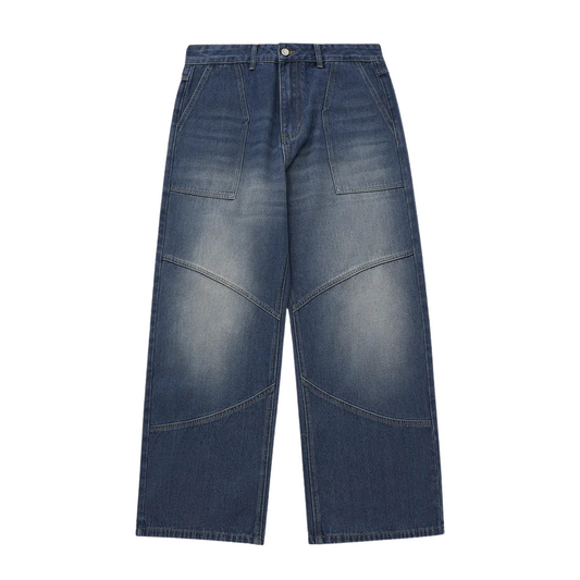 SHAPE BLUE BAGGY JEANS