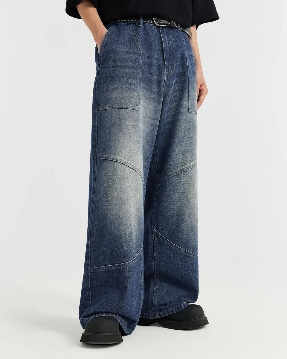 SHAPE BLUE BAGGY JEANS