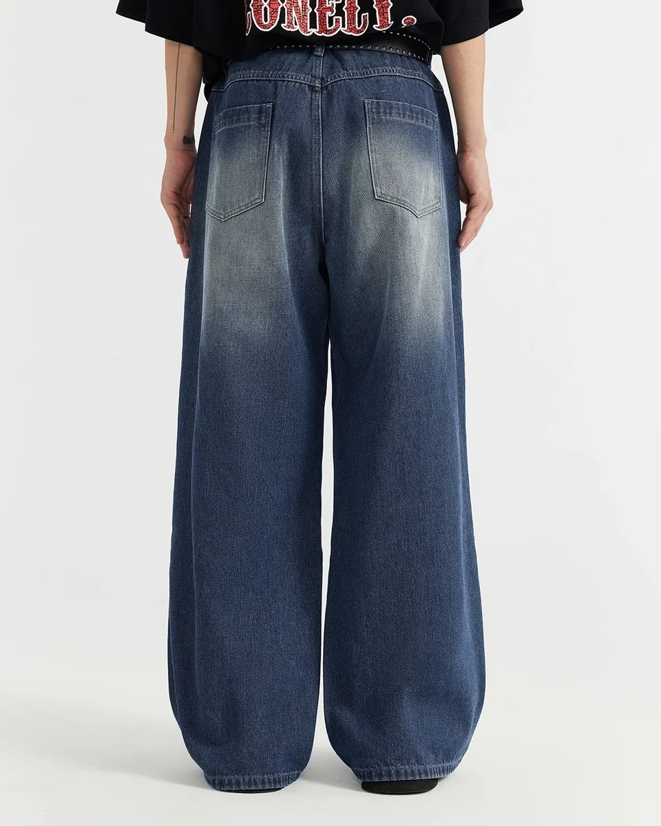 SHAPE BLUE BAGGY JEANS