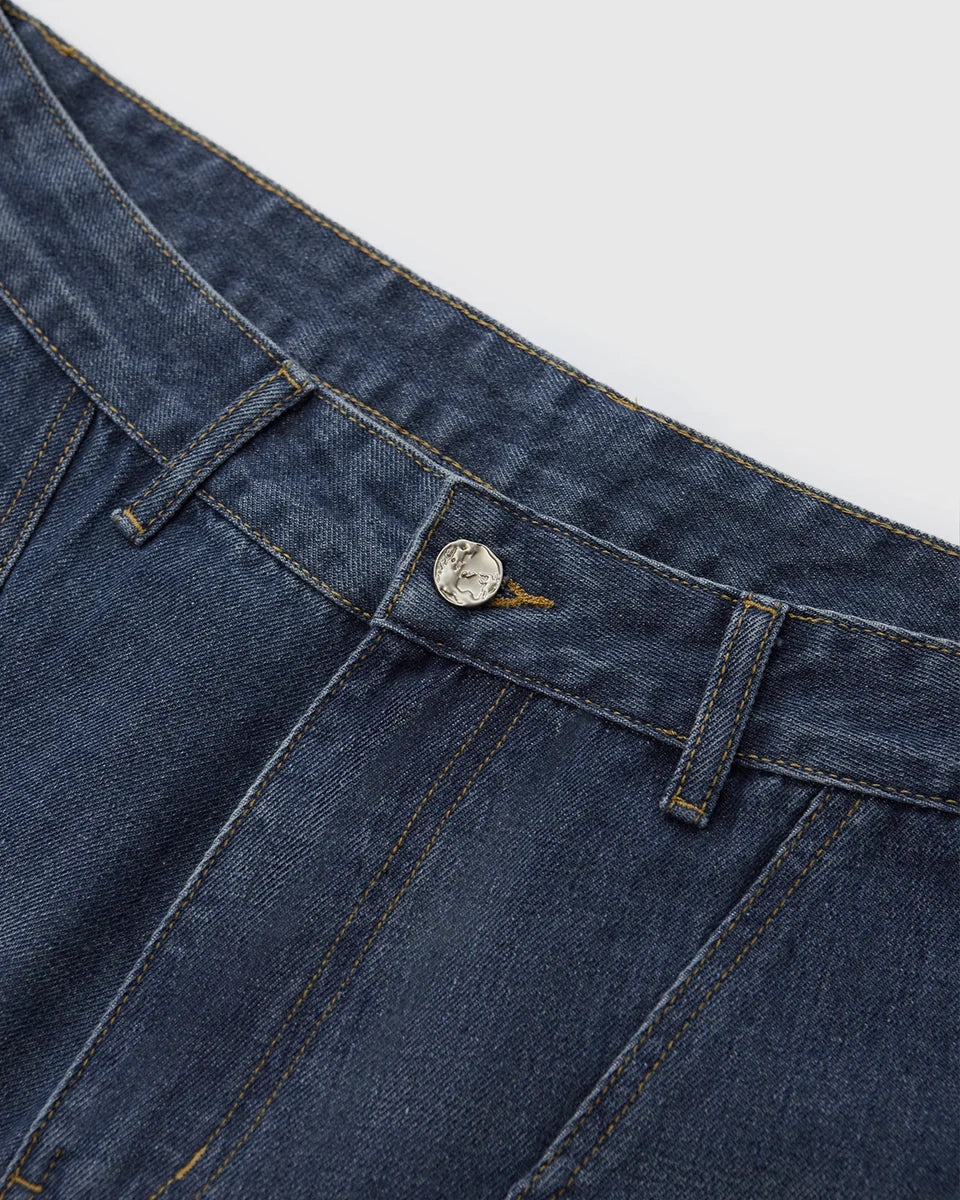 SHAPE BLUE BAGGY JEANS