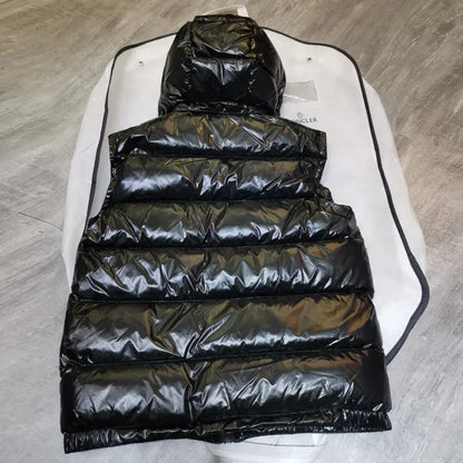 MONCLER SLEEVELESS - SHINY BLACK