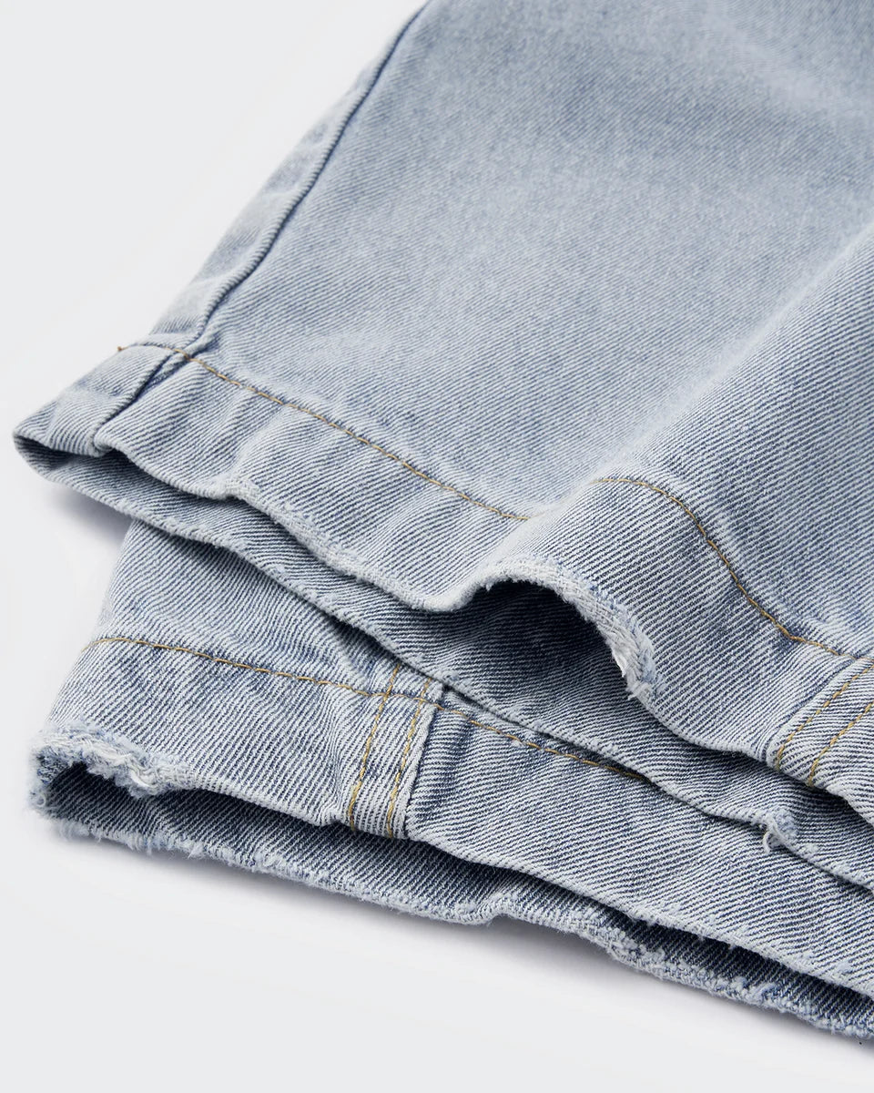 STRAIGHT BLUE BAGGY JEANS